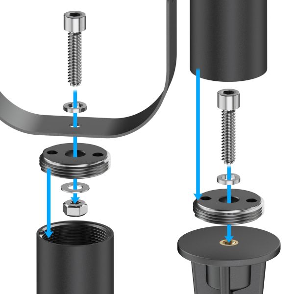 Gartenstrahler mit Erdspieß MIBU für außen Edelstahl schwarz, inkl. Smart Home RGBW GU10 LED Lampe, 5,41W, 473lm Großer Ausverkauf