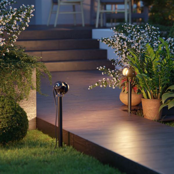 LED Gartenstrahler MIBU schwarz mit Erdspieß für außen Edelstahl (Leuchtmittel wählbar) Flash Sale