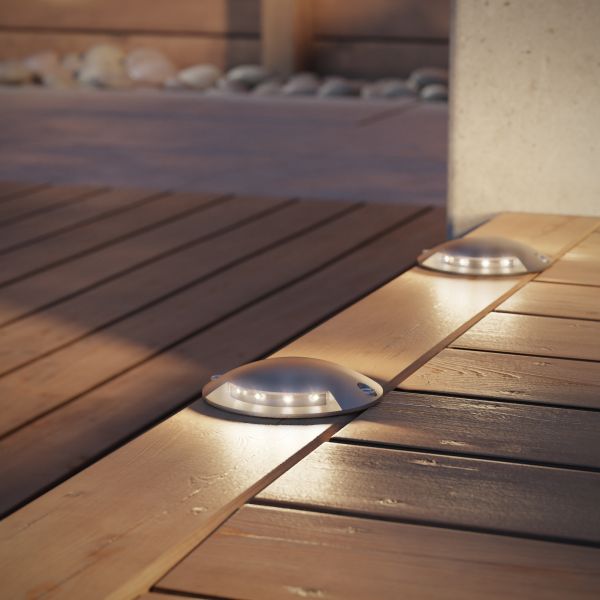 LED Boden-Aufbau-Leuchte Bunda 2-Beam, mit Dämmerungssensor, befahrbar (Farbe, Lichtfarbe, Set wählbar) Online Shopping