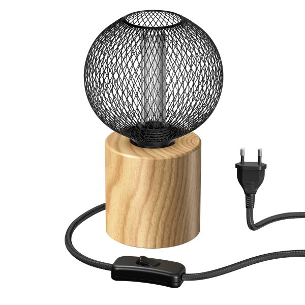 Tischlampe HITO, Holz massiv, rund, inkl. E27 LED, G120, extra warmweiß, 4W, 220lm Osterangebot