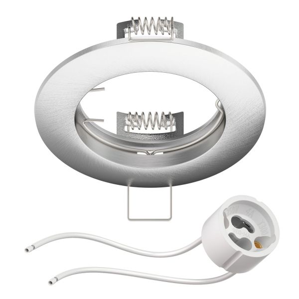 Deckeneinbaurahmen Circ, rund (LED/Halogen/GU10/MR16/PAR16/50mm) (Leuchtmittel, Farbe wählbar) Online