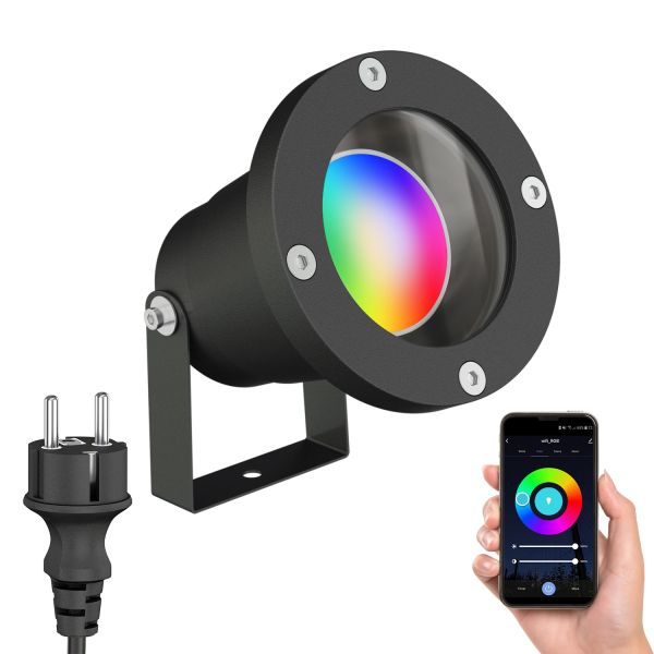 LED Gartenstrahler DUK für außen, Aluminium, IP65, inkl. Smart Home RGBW GU10 LED Lampe, 5,41W, 473lm (Farbe wählbar) Angebote