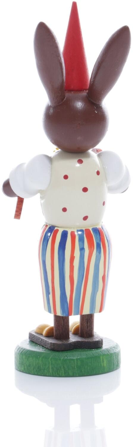 Rudolphs Schatzkiste Osterfigur - Osterhase Clown mit Becken , Blume und spitzen Hut - Höhe ca 9 cm Auslauf