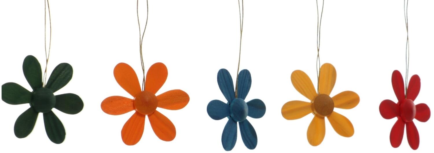 Rudolphs Schatzkiste Strauchbehang - 5 farbige Frühlingsblüten im Set - BxHxT 5x5x1cm Günstiger Verkauf