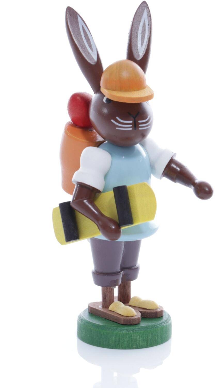 Rudolphs Schatzkiste Osterfigur - Osterhase Hase mit Skateboard und Cap - Höhe ca 9 cm
