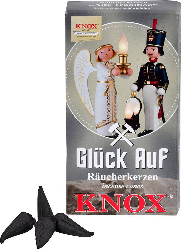 Rudolphs Schatzkiste Räucherkerzen Glück Auf, Knox, 1 Packung = 24 Stück BxHxT 14x3x7cm