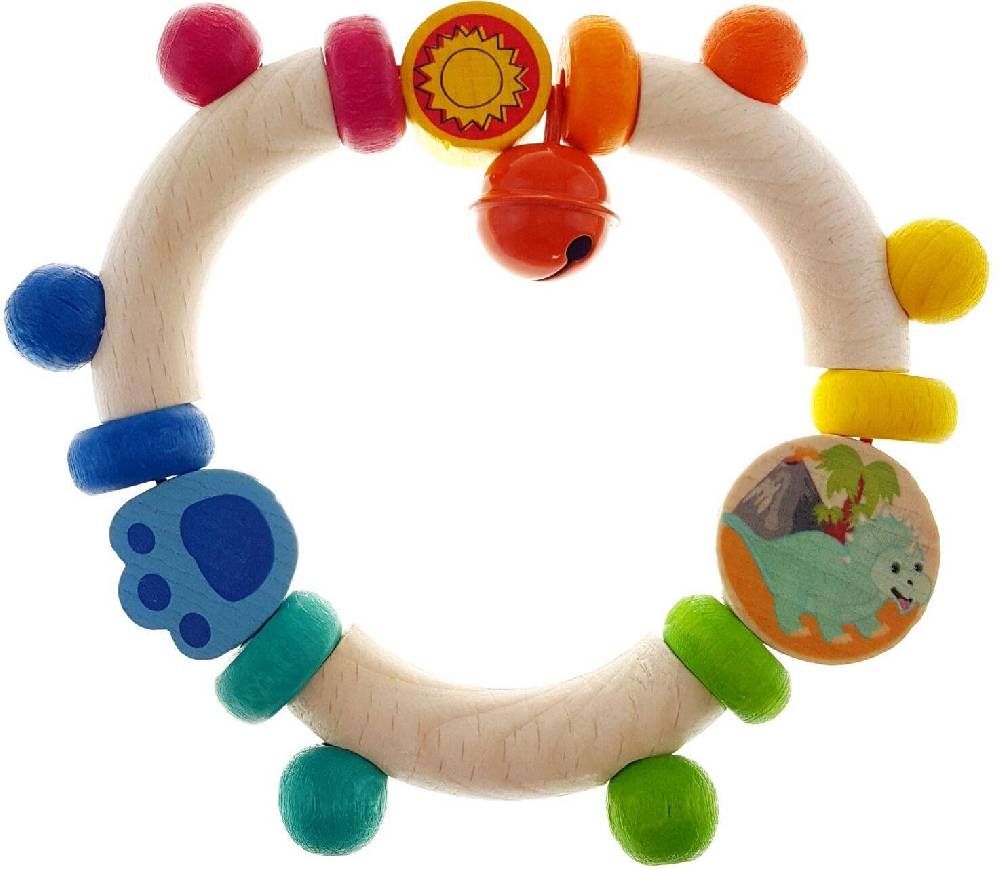 Rudolphs Schatzkiste Babyspielzeug Rassel Dinosaurier BxLxH 100x18x100mm