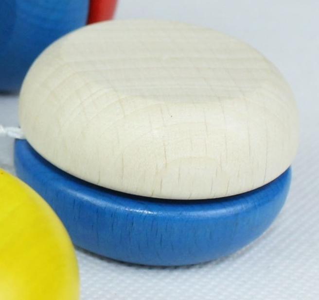 Rudolphs Schatzkiste Holzspielzeug Yo-Yo Blau-Weiß BxT 5x3cm
