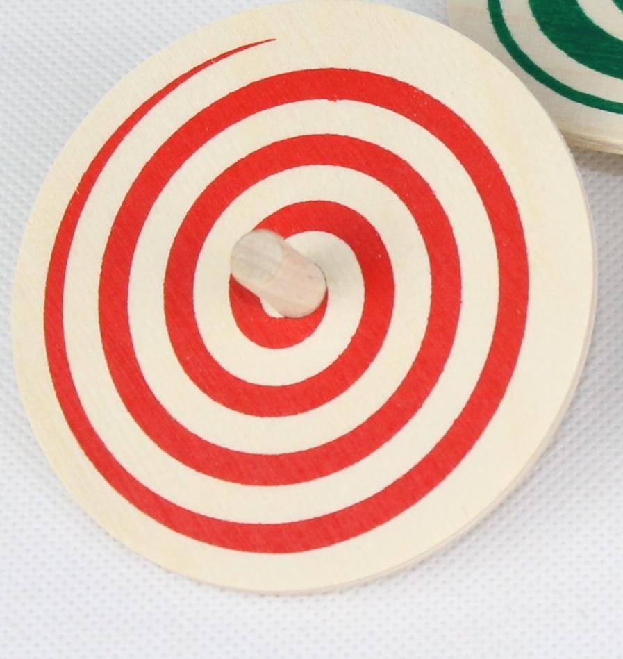 Rudolphs Schatzkiste Holzspielzeug Spiralkreisel Rot ø 8cm H 3,4cm