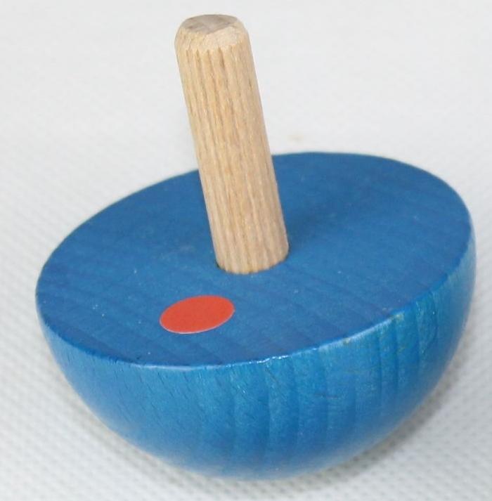 Rudolphs Schatzkiste Holzspielzeug Halbkuglekreisel Blau ø 4,9cm