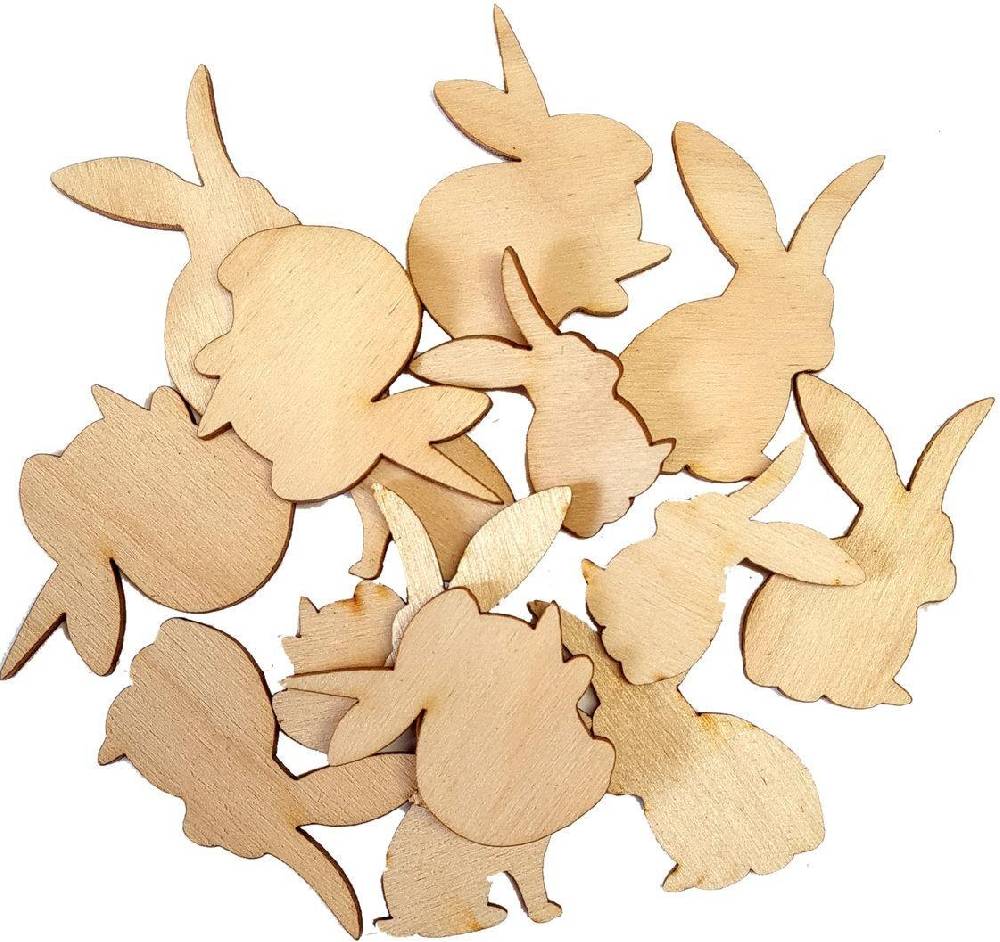 Rudolphs Schatzkiste Streudeko Aus Holz Hasen BxHxT 8x12,5x2cm