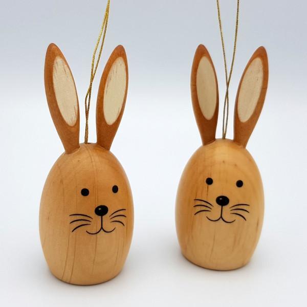 Rudolphs Schatzkiste Baumbehang Hasenpaar, natur BxHxT 3,5x6x4cm