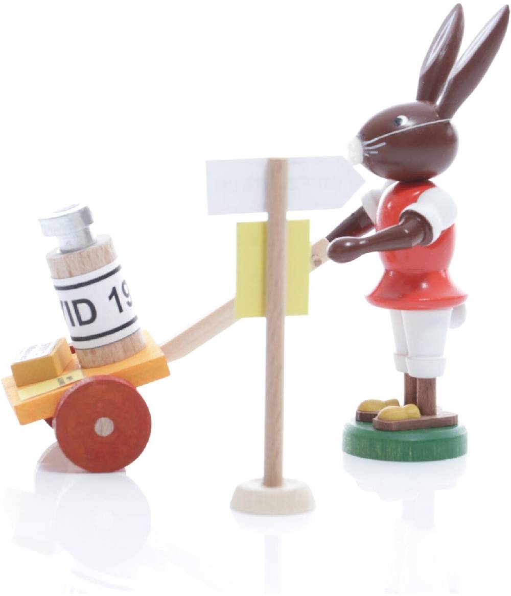 Rudolphs Schatzkiste Osterhase Hasen – Impfhelfer Corona Helfer Höhe 9 cm Meist gekauft