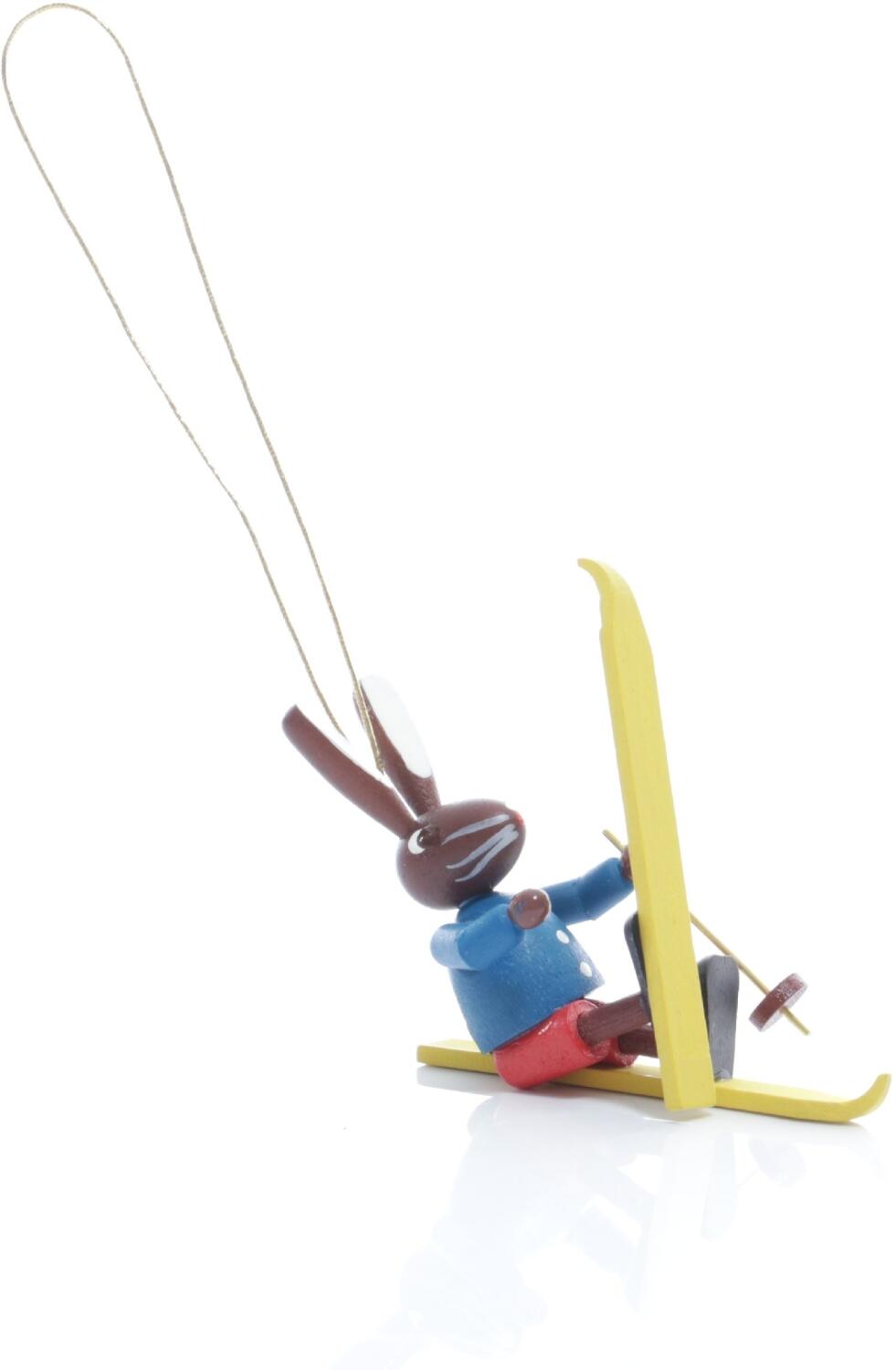Rudolphs Schatzkiste Strauchbehang - Osterhase Sturzhase liegt am Boden Bunt - Höhe 4,5cm