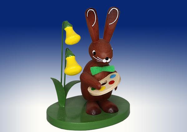 Rudolphs Schatzkiste Osterdekoration Osterhase mit Farbpalette Höhe 7,5cm