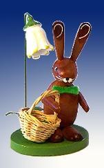 Rudolphs Schatzkiste Osterdekoration Osterhase mit Korb Höhe 8cm