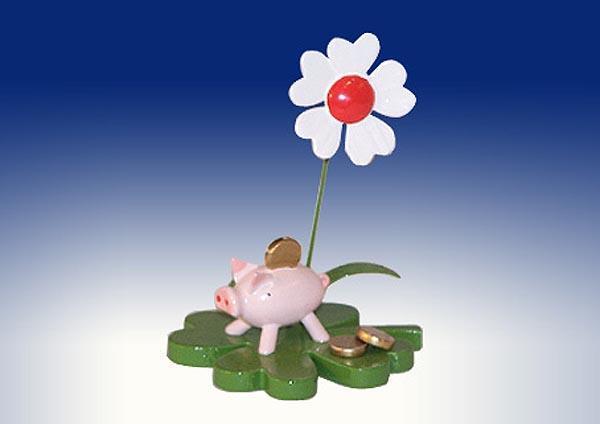 Rudolphs Schatzkiste Ganzjahresdekoration Glücksbringer Sparschwein Höhe 7cm