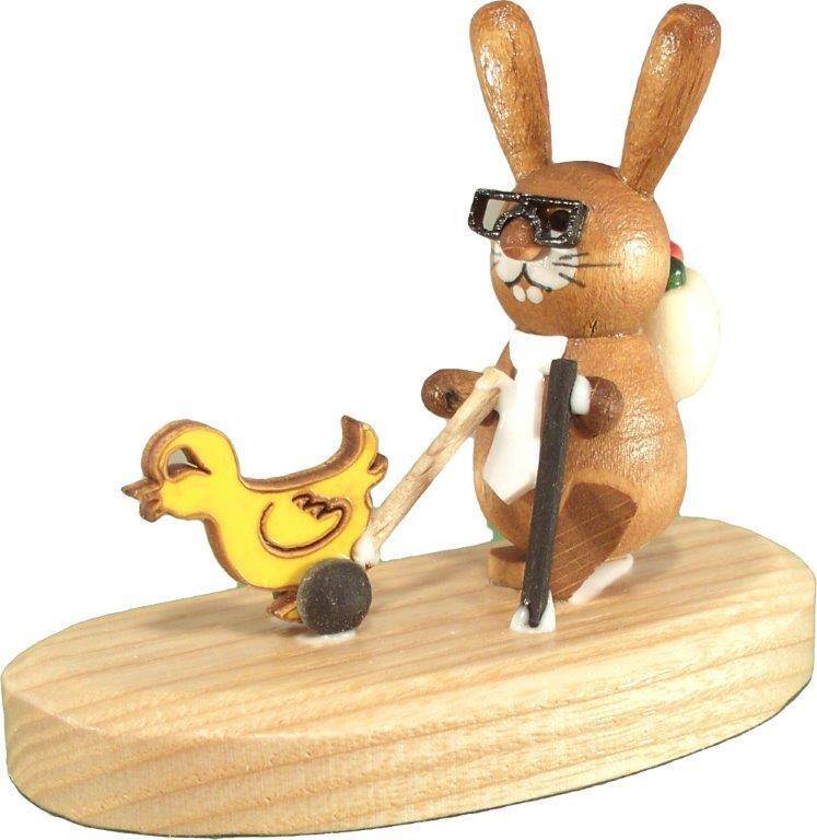 Rudolphs Schatzkiste Osterdekoration Osterhase mit Küken natur Höhe 5cm