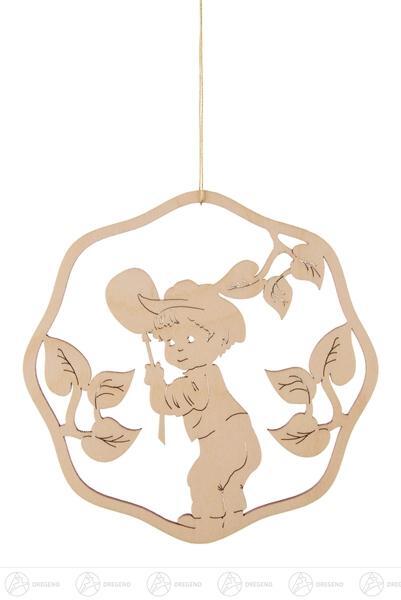 Rudolphs Schatzkiste Fensterbild »Stubsi mit Schubkarre« BxH=16,5 × 21,5 cm