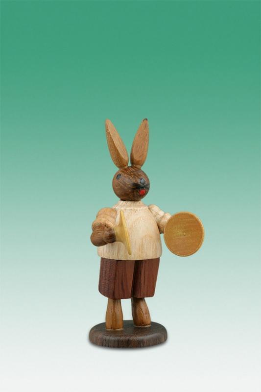 Rudolphs Schatzkiste Osterdekoration Osterhase Musikant mit Becken Höhe 7,5cm