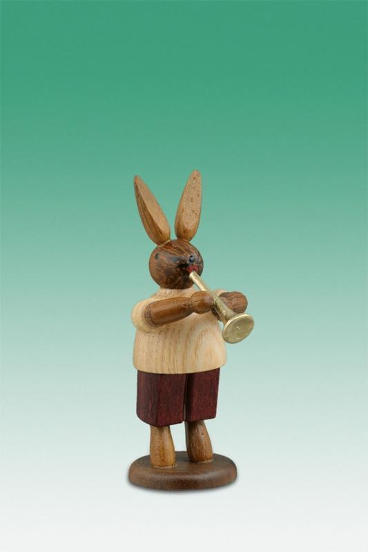 Rudolphs Schatzkiste Osterdekoration Osterhase Musikant mit Trompete Höhe 7,5cm