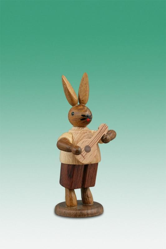 Rudolphs Schatzkiste Osterdekoration Osterhase Musikant mit Mandoline Höhe 7,5cm