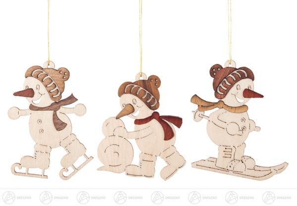 Rudolphs Schatzkiste Behang Schneemänner Wintersportler II (6) Höhe = 7cm