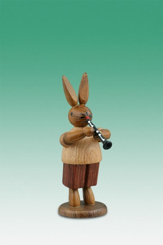 Rudolphs Schatzkiste Osterdekoration Osterhase Musikant mit Klarinette Höhe 7,5cm