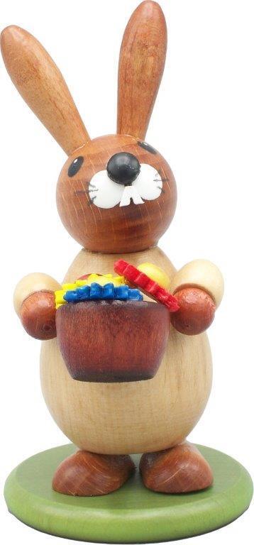 Rudolphs Schatzkiste Osterdekoration Osterhase mit Blumen natur Höhe 9cm