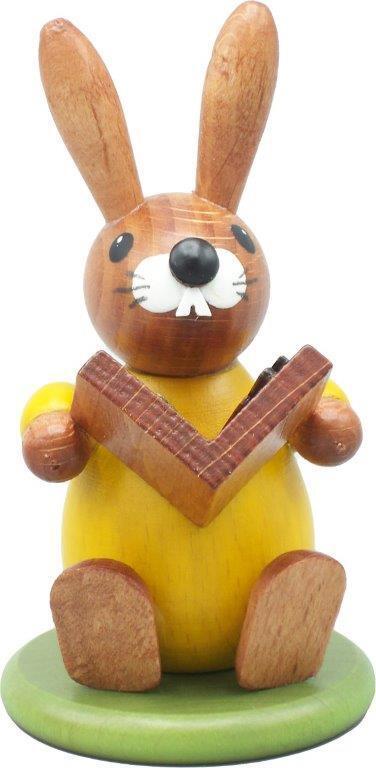 Rudolphs Schatzkiste Osterdekoration Osterhase mit Buch bunt Höhe 9cm