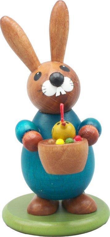 Rudolphs Schatzkiste Osterdekoration Osterhase mit Küken bunt Höhe 9cm