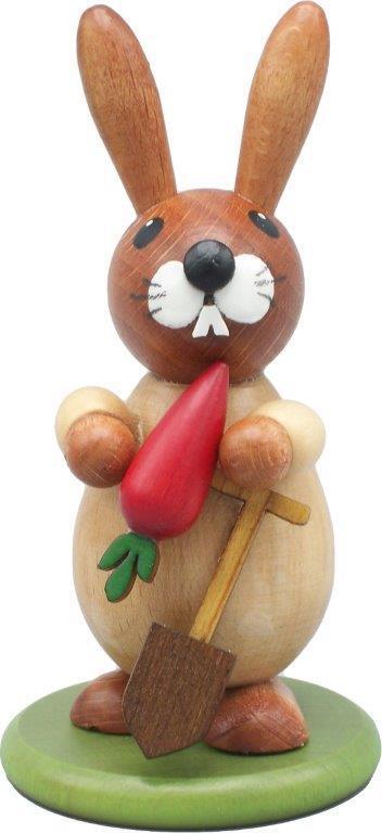 Rudolphs Schatzkiste Osterdekoration Osterhase mit Möhre natur Höhe 9cm