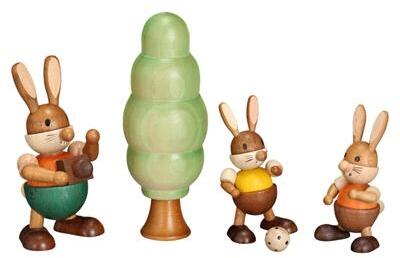 Rudolphs Schatzkiste Tischdekoration Osterhasen Figurensatz H= 10cm
