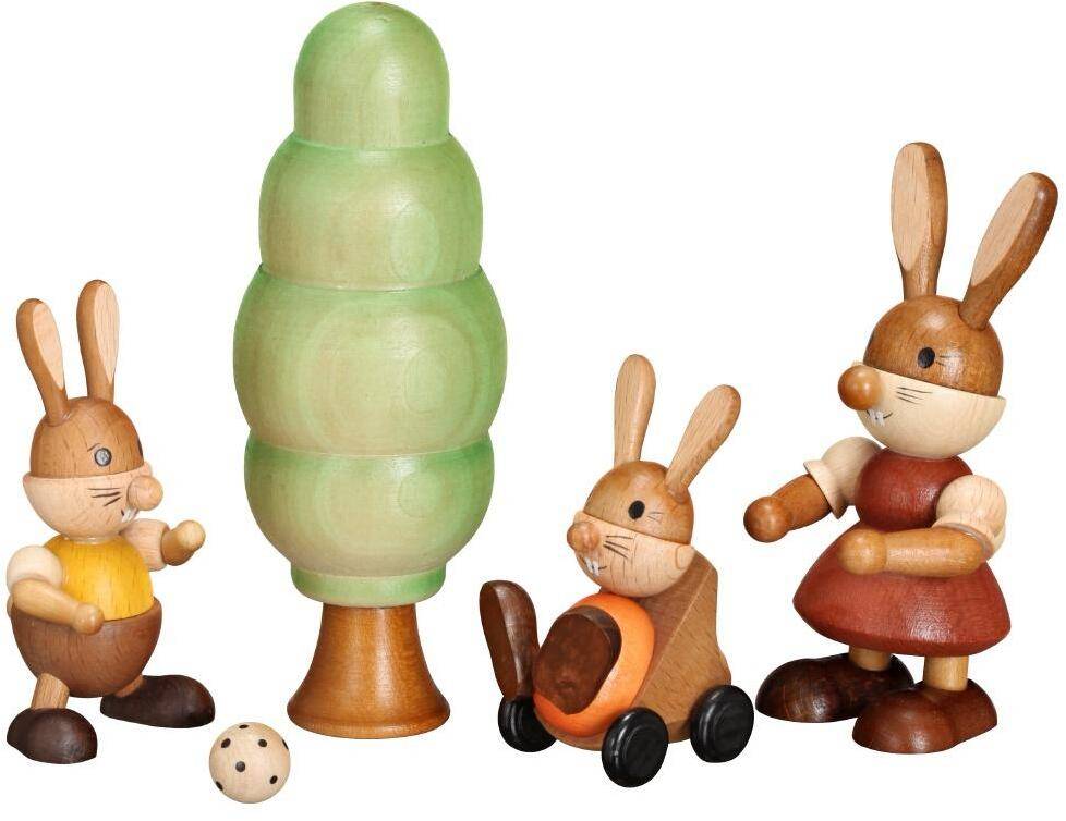 Rudolphs Schatzkiste Tischdekoration Osterhasen Figurensatz H= 10cm