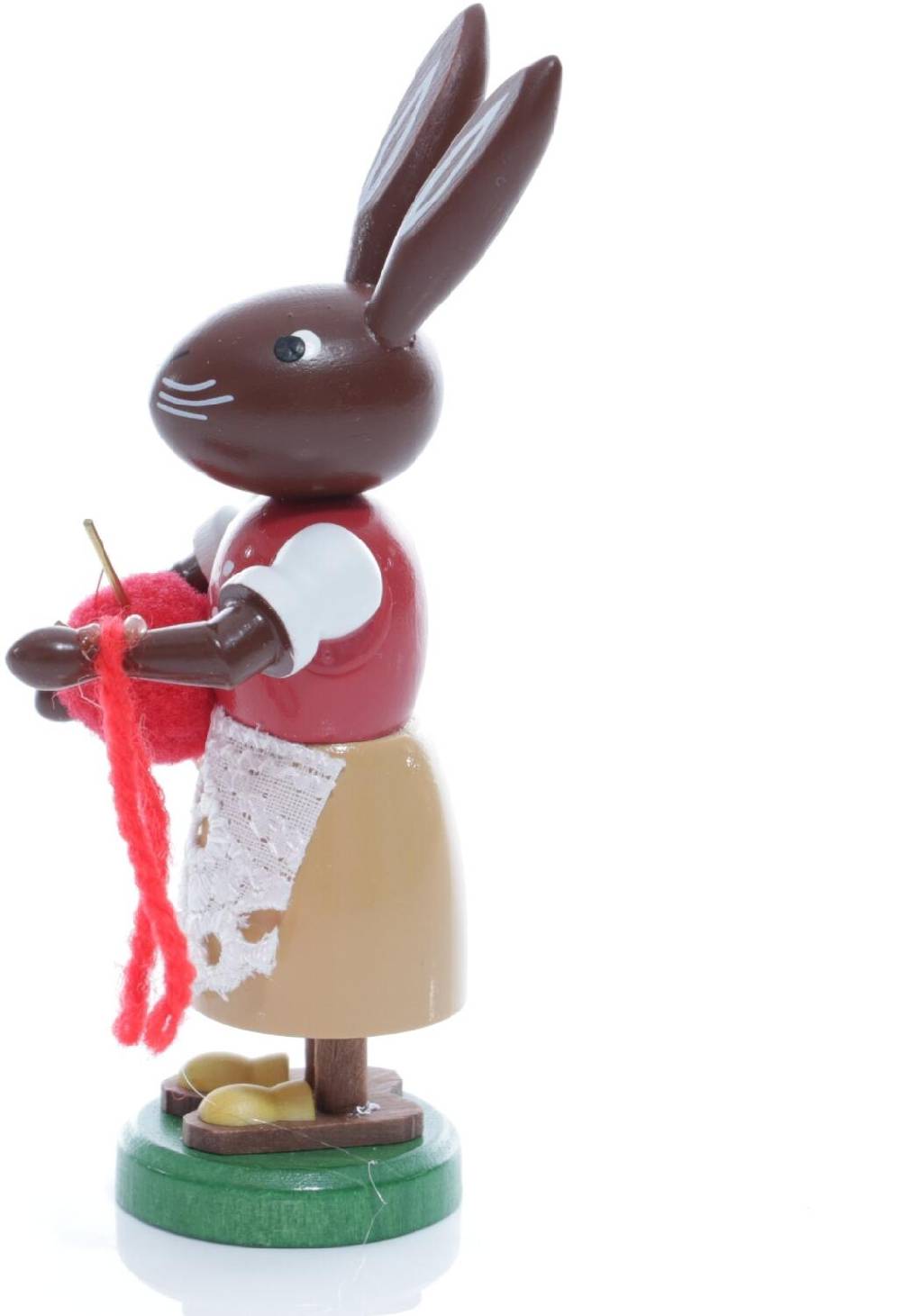 Rudolphs Schatzkiste Osterfigur - Osterhäsin Oma mit Wolle und Stricknadeln - Höhe ca 9 cm Fabrikverkauf