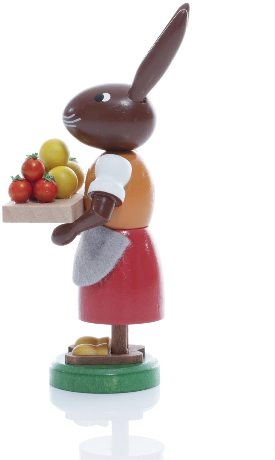 Rudolphs Schatzkiste Osterfigur - Osterhäsin mit Tablett voller Gemüse - Höhe ca 9 cm Blitzverkäufe