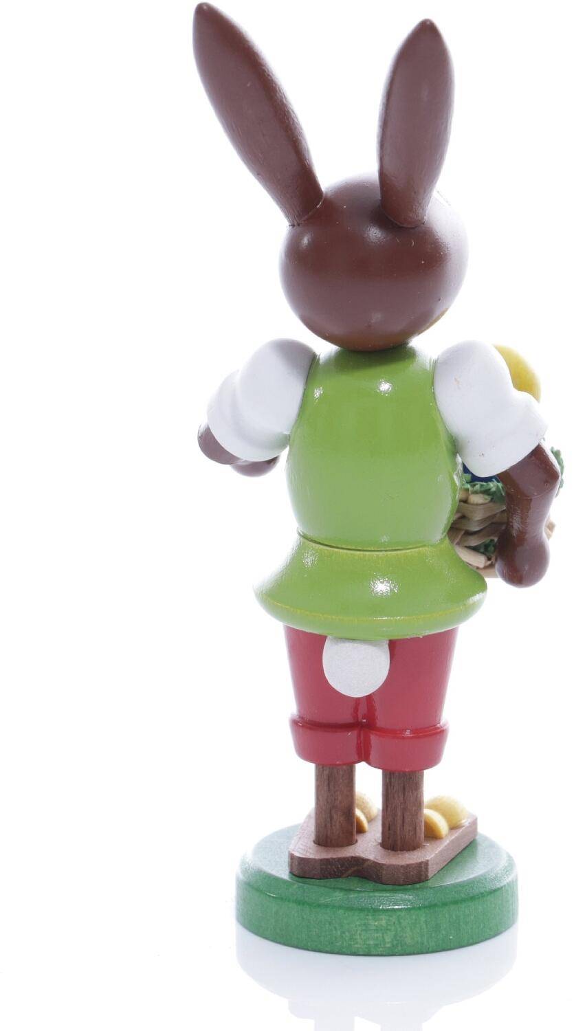 Rudolphs Schatzkiste Osterfigur - Osterhase mit Körbchen voller Ostereier - Höhe ca 9 cm Auslauf