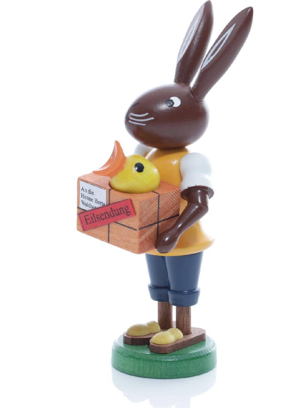 Rudolphs Schatzkiste Osterfigur - Osterhase Postbote mit Paket und Küken - Höhe ca 9 cm Angebote