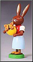 Rudolphs Schatzkiste Osterfigur - Osterhäsin mit Ei - Höhe ca 9 cm