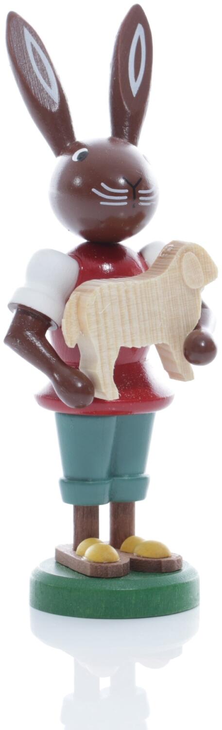 Rudolphs Schatzkiste Osterfigur - Osterhase mit Reifentier Schaf - Höhe ca 9 cm