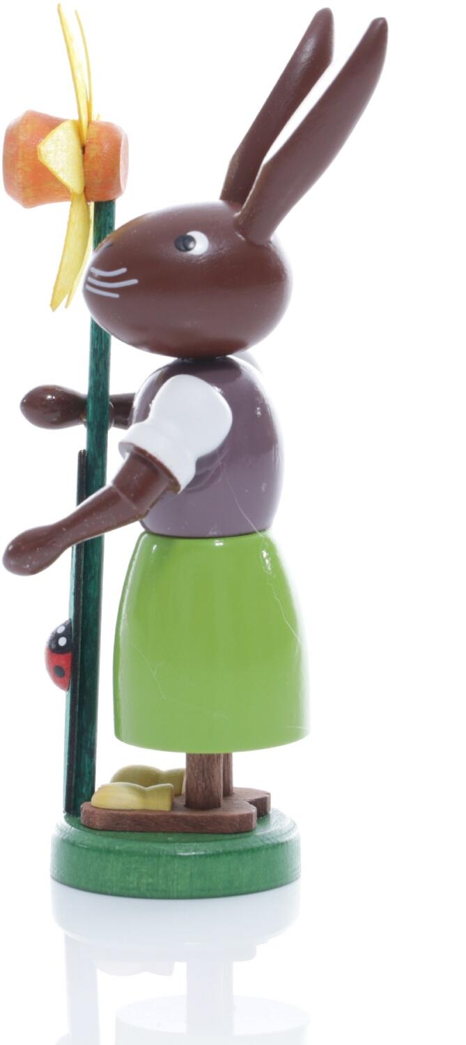 Rudolphs Schatzkiste Osterfigur - Osterhäsin mit Narzisse und Marienkäfer - Höhe ca 9 cm Verkauf