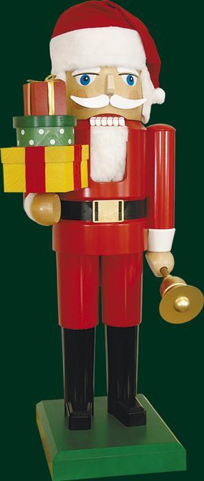Rudolphs Schatzkiste Nussknacker Weihnachtsmann mit Glocke Höhe= 120cm