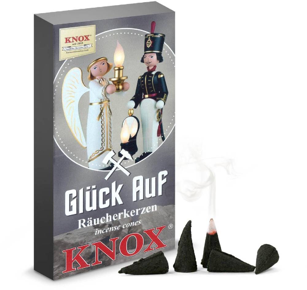 Rudolphs Schatzkiste Räucherkerzen KNOX Glück-Auf Duft (24) BxHxT 6,5x12x2cm
