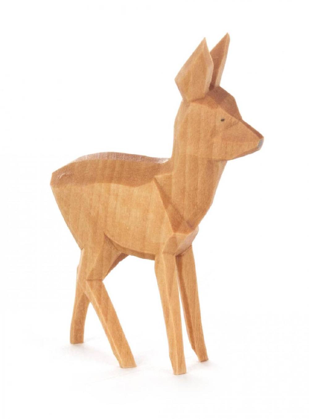 Rudolphs Schatzkiste Holztier geschnitzt Reh stehend,groß Höhe 6cm Heißer Verkauf