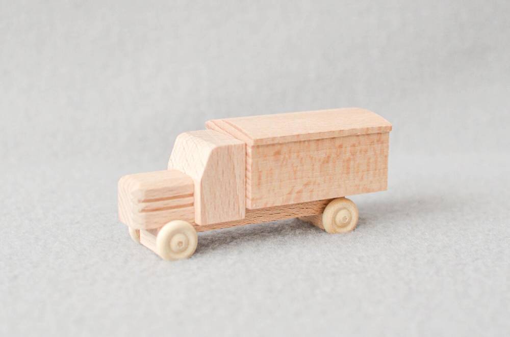 Rudolphs Schatzkiste Holzspielzeug Lastenauto Kasten natur HxBxT 3,5x7,5x3cm Schlussverkauf