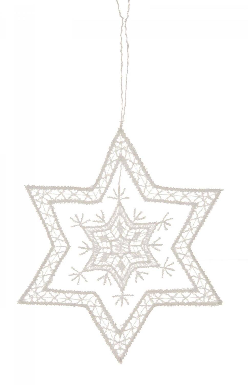 Rudolphs Schatzkiste Baumbehang Schneestern III Plauener Spitze BxHxT 9x9x0,1cm VIP-Rabatte