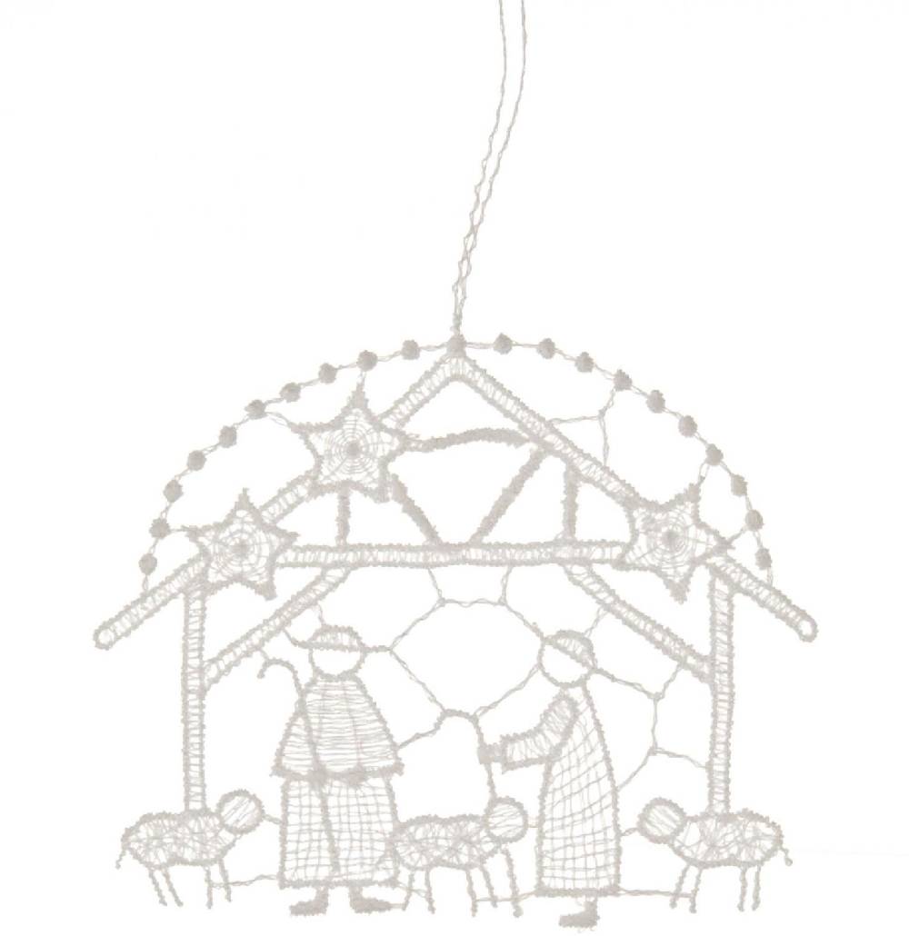 Rudolphs Schatzkiste Baumbehang Hirten Plauener Spitze BxHxT 9x9x0,1cm Discount Store für neue Produkte