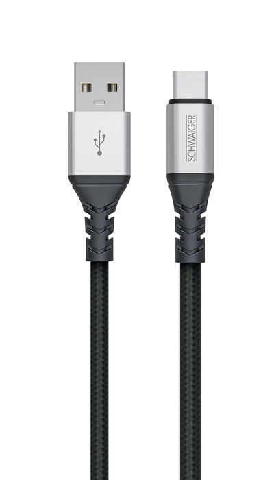 Schwaiger USB-C auf USB-A Kabel extrem reißfest 1,2 m