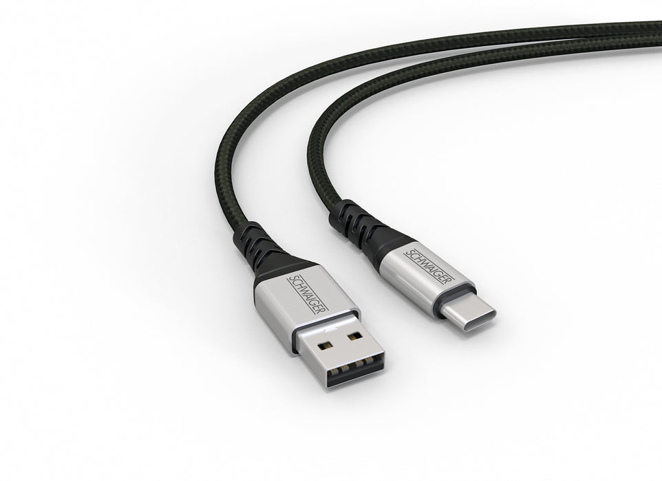 Schwaiger USB-C auf USB-A Kabel extrem reißfest 1,2 m Online