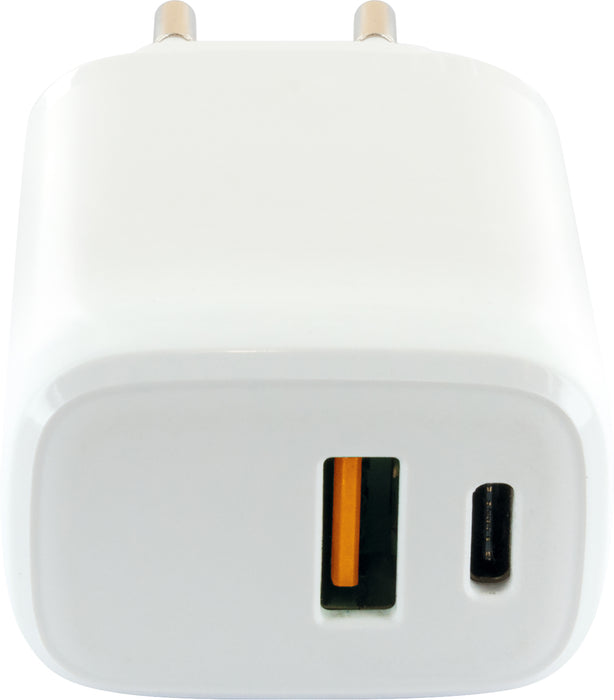 Schwaiger Schnell-Ladegerät mit USB-C + USB-A Outlet